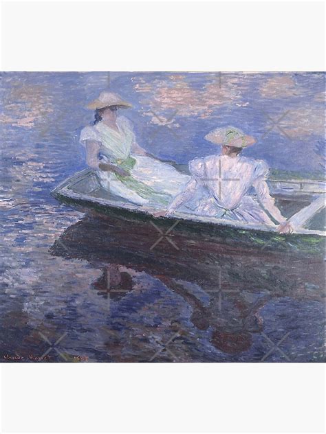 Claude Monet Sur Le Bateau Art Reproduction Poster By