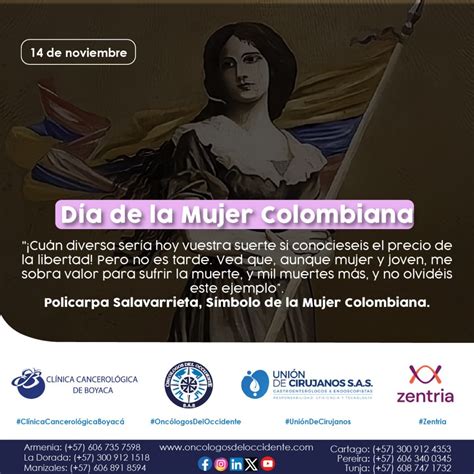 14 de Noviembre Día de la Mujer Colombiana Oncólogos del Occidente S