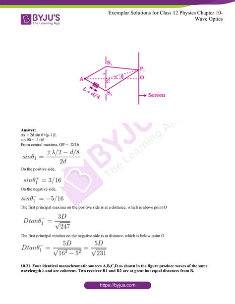 Ncert Exemplar Class Physics Solutions Chapter Wave Optics