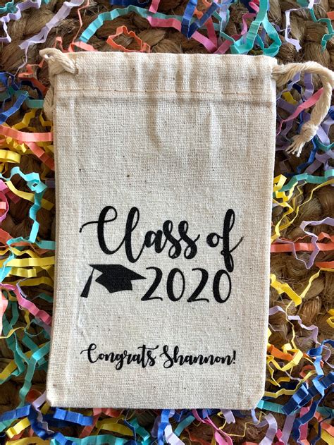 Set Of 10 Personalized Graduation Party Favor Bags Class Of Etsy