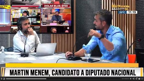 Martín Menem habló en Fénix Siento que la gente empezó a perder el miedo