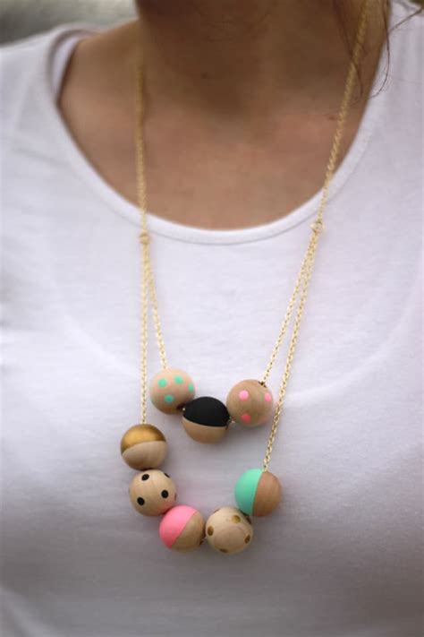 Painted Wood Necklace Tutorial See Kate Sew