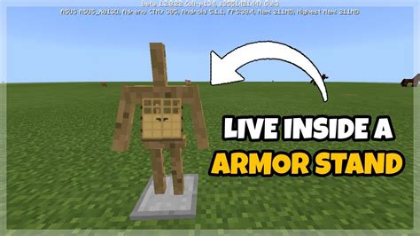 How To Live Inside A Armor Stand Minecraft Pe Command Blocks Youtube