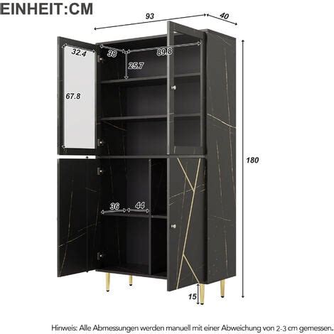 Vitrine Unique Noire Et Dor E Avec Fen Tre En Verre Et Clairage