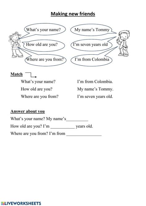 Friendship Worksheets Teaching Resources Worksheets Library