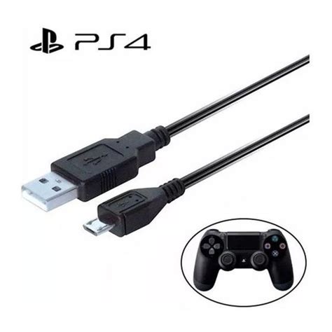 Cabo Carregador Controle Ps Micro Usb V Preto Carregamento R Pido