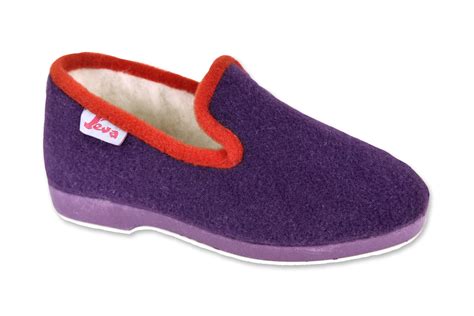 Chaussons Jeva Unis Femme Violet Fuschia Int Rieur Fourr Laine