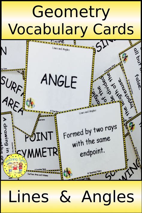 Geometry Vocabulary Cards Geometry Vocabulary Vocabulary Cards