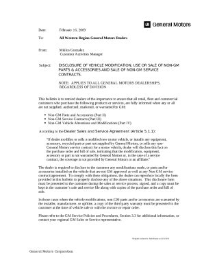 Gm And Chrysler Dealership Closures Doc Template Pdffiller