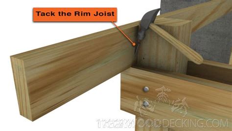 How To Attach Joists And Rim Joists Tigerwood Decking Joist Hangers