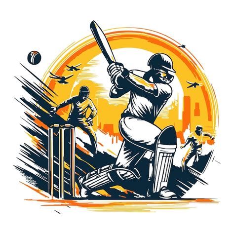 Premium Vector Illustration Of Batsman Playing Cricket