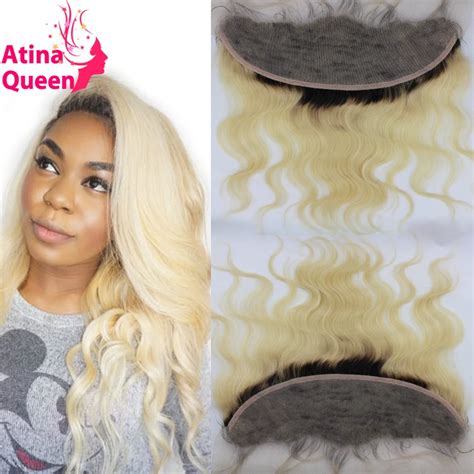 Ombre 1b 613 Blonde Lace Frontal Weave Body Wave Frontal Closure With