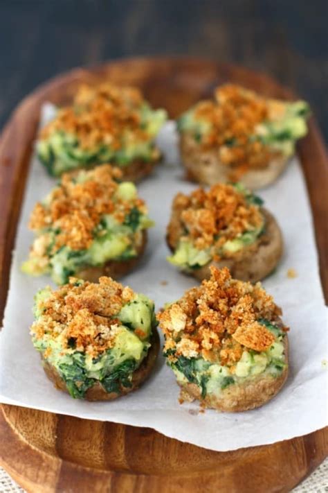 Vegan Stuffed Mushrooms The Pretty Bee