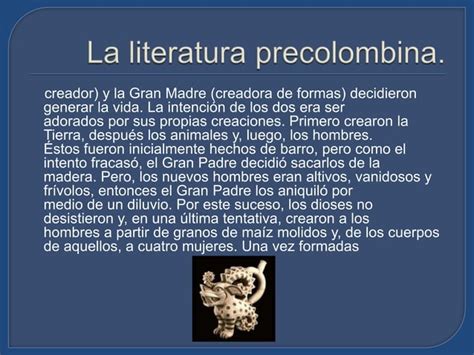 La Literatura Precolombina Ppt Descarga Gratuita