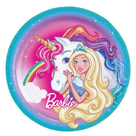 Barbie Dreamtopia Paper Plates 23cm Party Plates Barbie Party