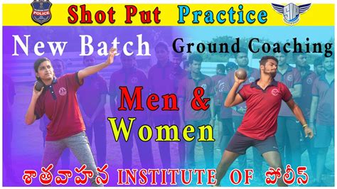 Shot Put Practice For Men And Women TS Police Constable And Si Students