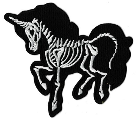 Patche Licorne Skull Cusson Thermocollant Transfert Patch Brod