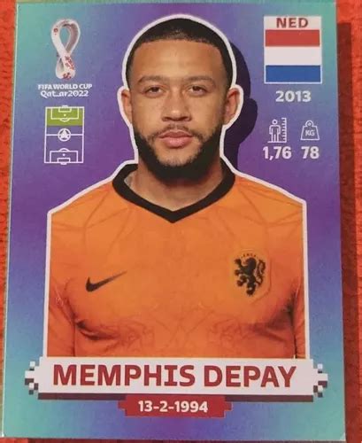 Lámina Mundial Qatar 2022 Memphis Depay Cuotas sin interés