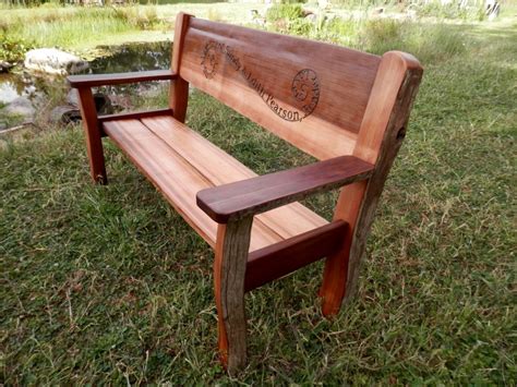 Pearson Memorial Bench Thuja Wood Art Reclaimed Cedar Furniture