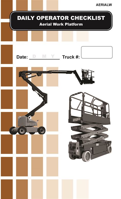 Aerial Lift Platform Daily Checklist Caddy First Quality Forklift