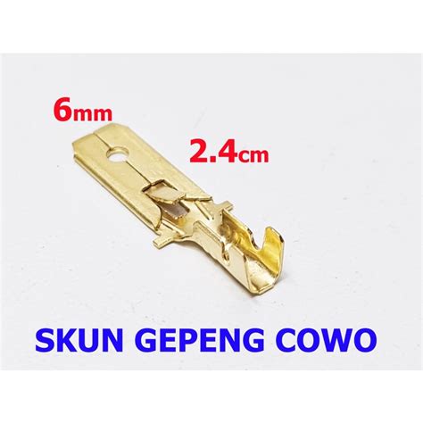 Jual Skun Gepeng 6mm Cowo Male Kecil Soket Skun Motor Skun Kabel