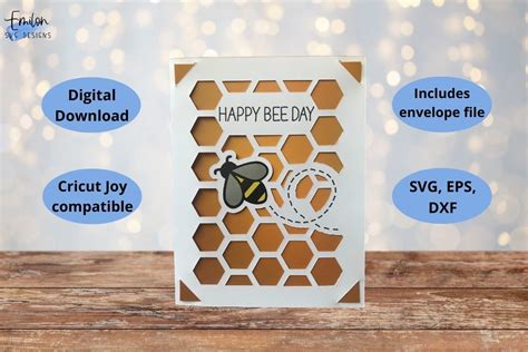 Happy Bee Day Insert Card Svg Graphic By Emilonsvgdesigns · Creative