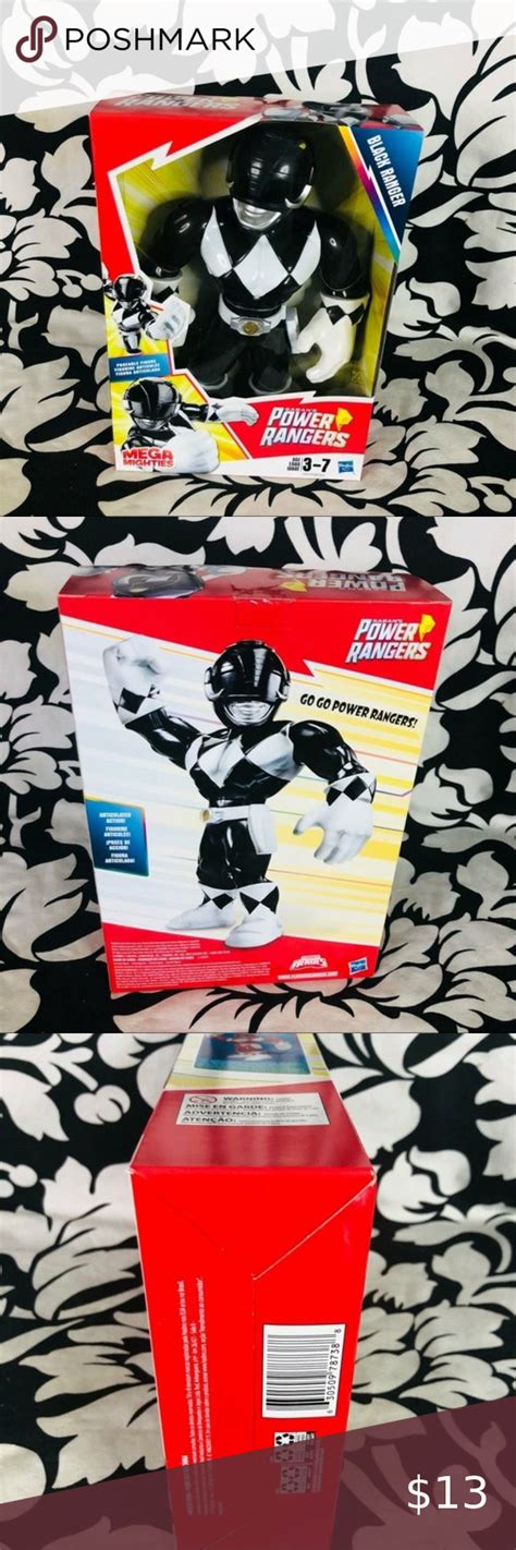 119 Playskool Heroes Mega Mighties Power Rangers Black Power Ranger