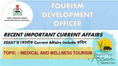 Apsc Tdo Essay Medical Wellness Tourism Ministry Of Ayush Tourism