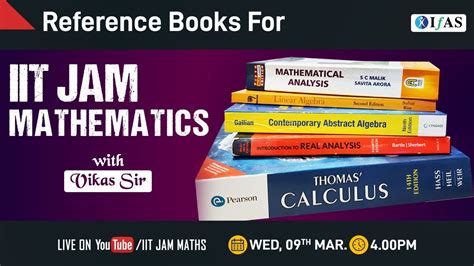 What Are The Best Books For Iit Jam Mathematics Ifas Youtube