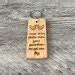 Guardian Angel Engraved Wood Keychain Oak Laser Engraved Etsy