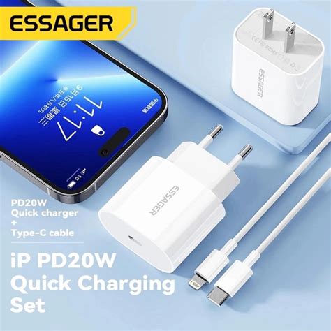 Essager Vanjane Travel Phone Charger Set Pd W With