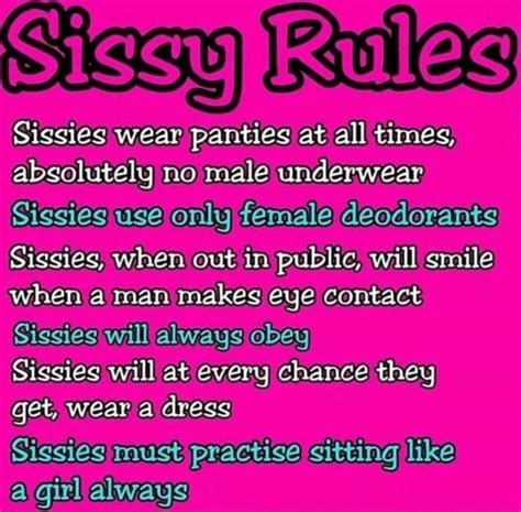 Sissies Wear Panties At All Times Absolutely No Male Underwear Sissies