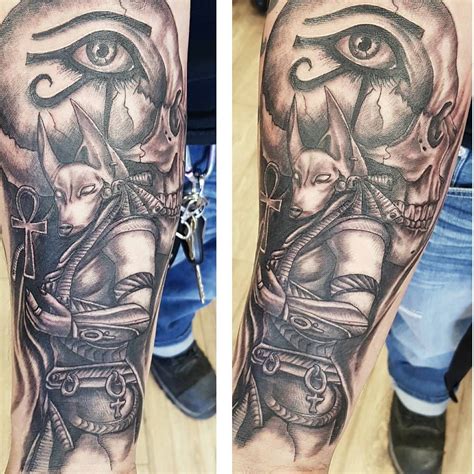 Anubis Sleeve Tattoo