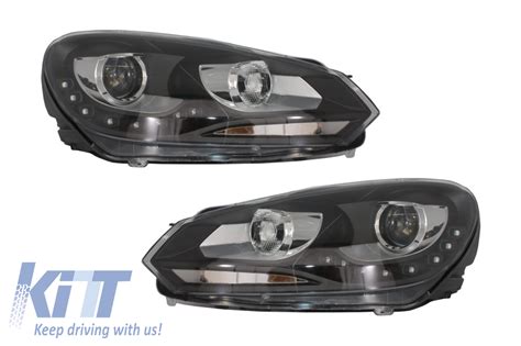 Headlights Suitable For VW Golf 6 VI 10 2008 2012 LED DRL DAYLIGHT