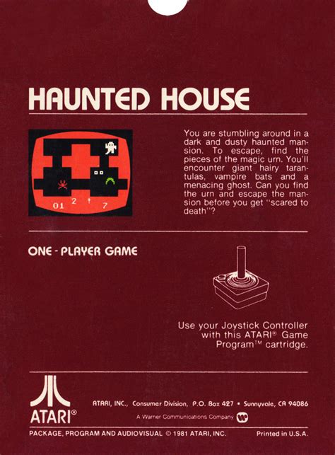 Atari 2600 Vcs Haunted House Scans Dump Download Screenshots Ads Videos Catalog