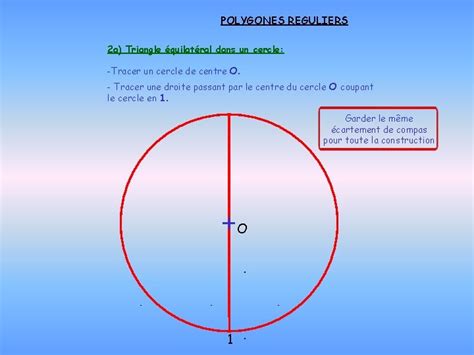 POLYGONES REGULIERS 1 A Triangle Quilatral Tracer Une