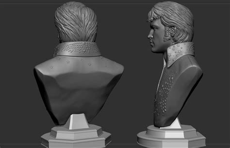 Elvis Presley Bust 3d Model 3d Printable Cgtrader