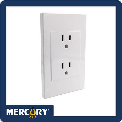 TOMA DOBLE POLO A TIERRA MERCURY PREMIUM WHITE LuminaPlus