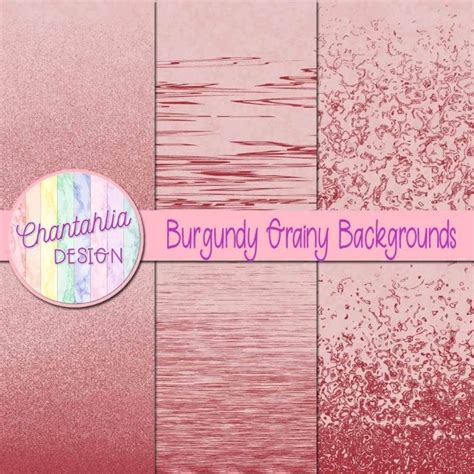 Free Digital Papers Featuring Burgundy Grainy Designs