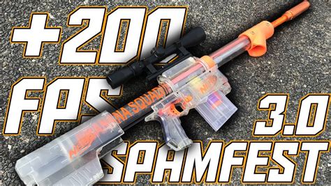 Nerf Barrett 50 Cal Spamfest 30 Nerf Homemade Youtube