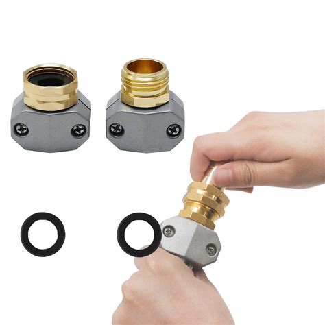 Specialoffer！ Garden Hose Fittings Aluminum Female And Male With Clamped Pipe End Connectors For