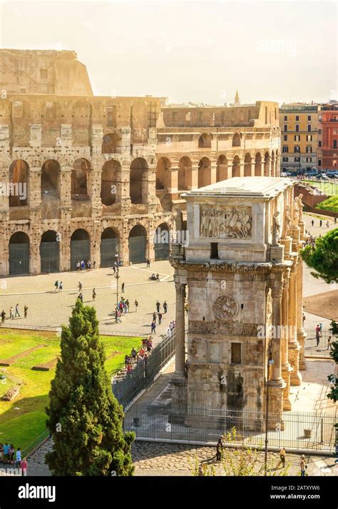 Colosseum Arch Constantine Hi Res Stock Photography And Images Alamy