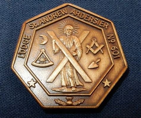 VINTAGE MASONIC MARK PENNY TOKEN LODGE ST ANDREW ARDERSIER No 601 COIN