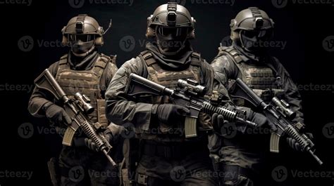 Special Armed Forces with weapons, Generative AI 31180185 Stock Photo ...