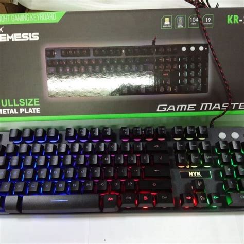 Jual Nyk Kr Game Master Keyboard Gaming Rainbow Full Size Metal Di