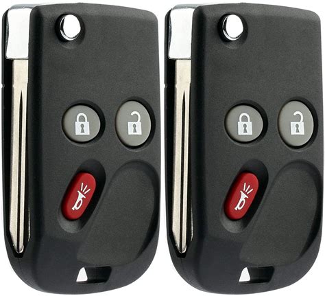 2 Pack Keylessoption Keyless Entry Remote Control Car Flip Ignition Key Fob Replacement For