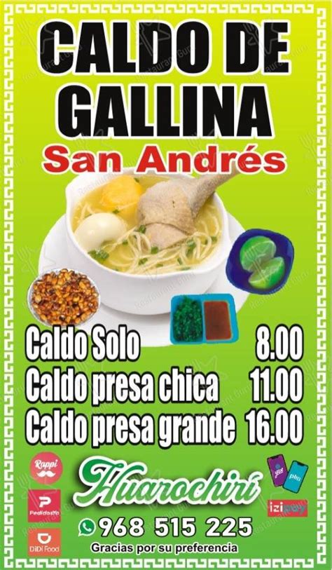 Carta Del Restaurante Caldo De Gallina Y Chifa San Andres Vipol