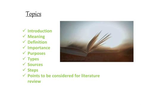 Review Of Literature Ppt