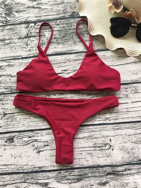 Aliexpress Buy Melphieer Wine Red Bikini Women Swim Sexy