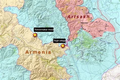 Aserbaidschanische Und Armenische Armeen Beschie En Sich Gegenseitig